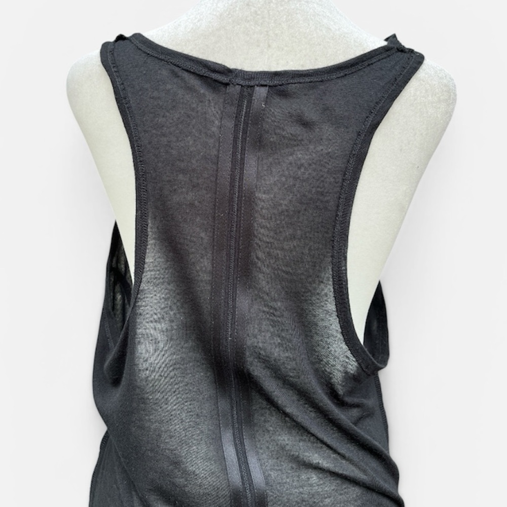Alice+Olivia Semi-Sheer Razorback Tunic/Mini Dress in Black Size Small - Picture 3 of 5